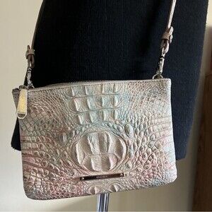 Brahmin Perri Sandstone Crossbody Bag Double Zip